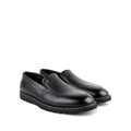 Neil - Men's Black Milled Leather Sneaker