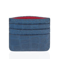 Sage - Blue Crocodile Textured Card Holder