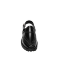 Brooklyn - Men's Black Box Leather High Shine Sandal