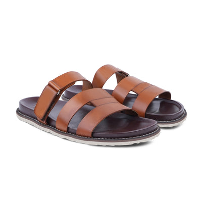 Elvorn - Men's Tan Calf Leather Slipper