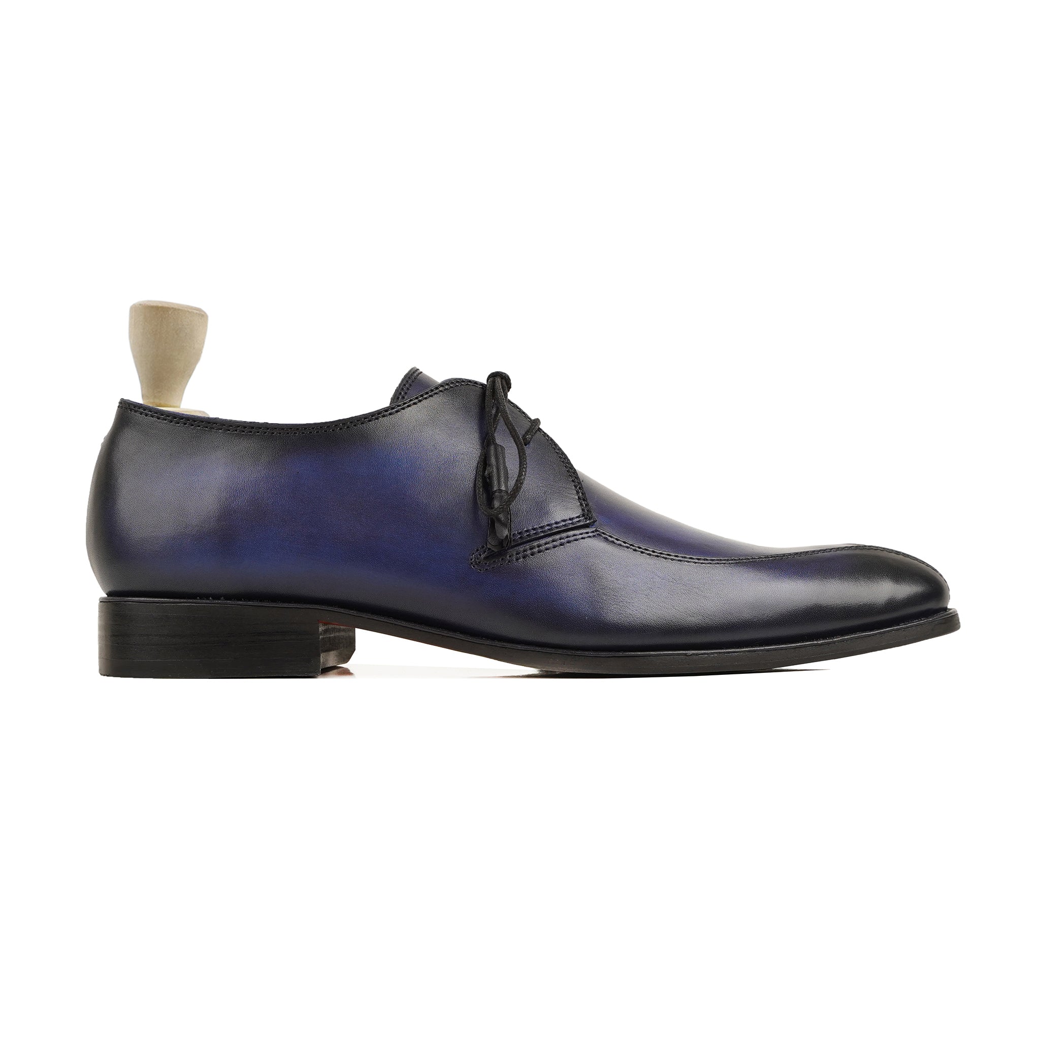 Berke - Men's Burnished Blue Calf Leather Derby Shoe