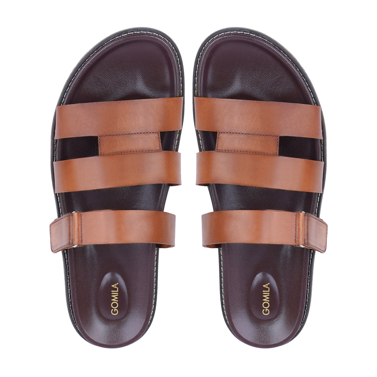 Elvorn - Men's Tan Calf Leather Slipper