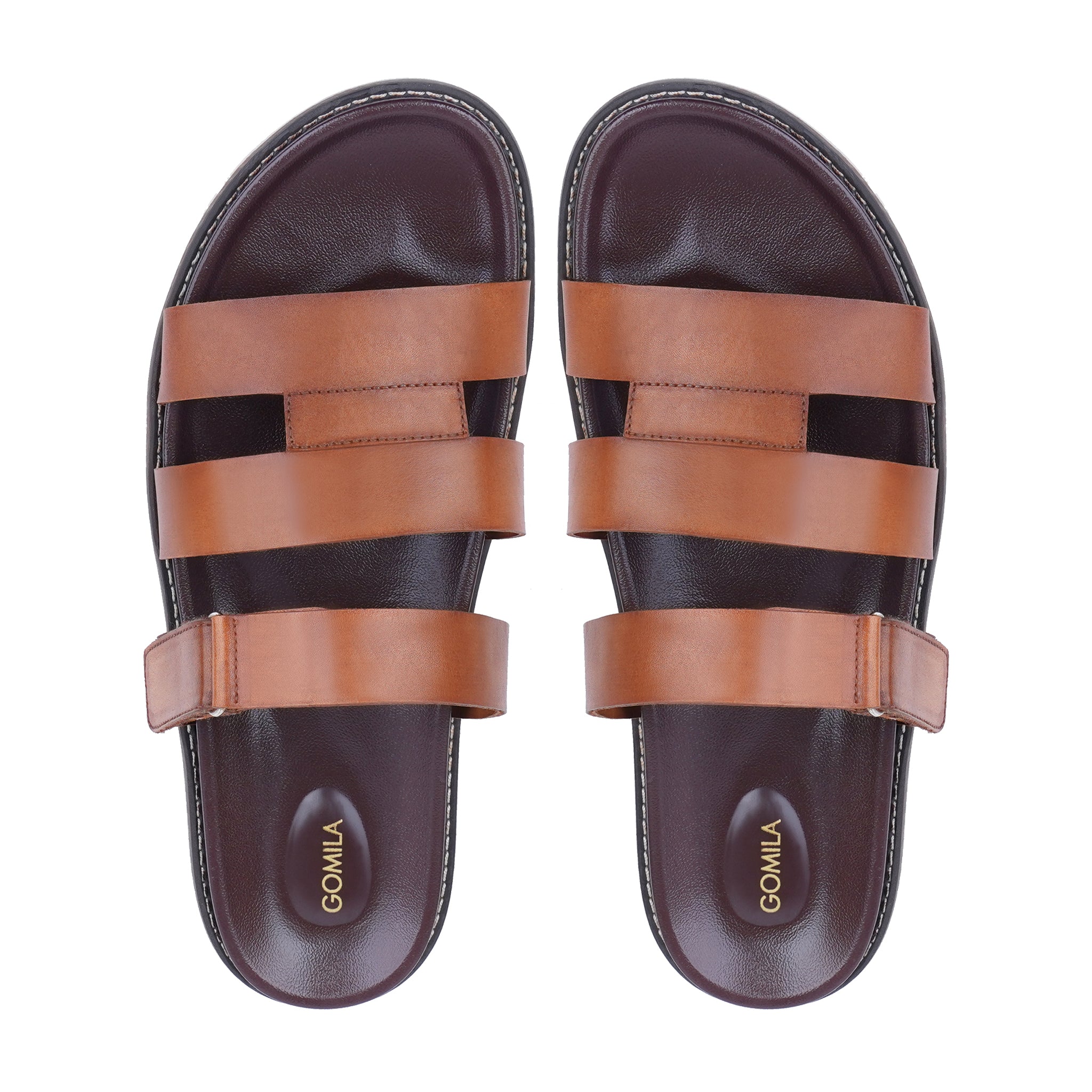 Elvorn - Men's Tan Calf Leather Slipper