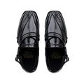 Nate - Children’s Black Box Leather Sandal