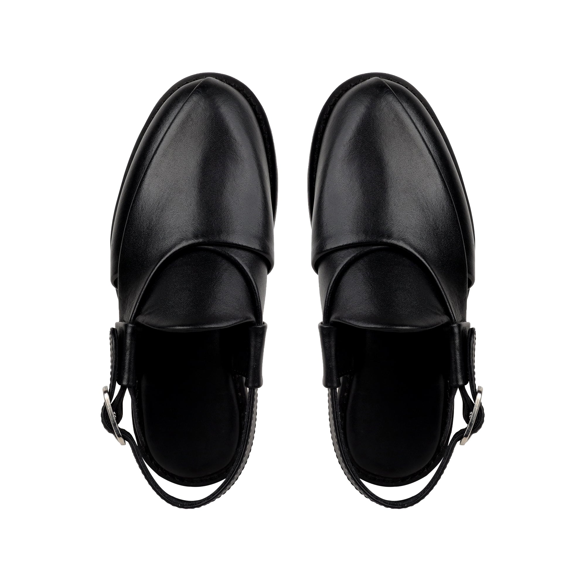 Evan - Children’s Black Calf Leather Sandal