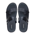 Aiden - Men's Black Calf Leather Slipper