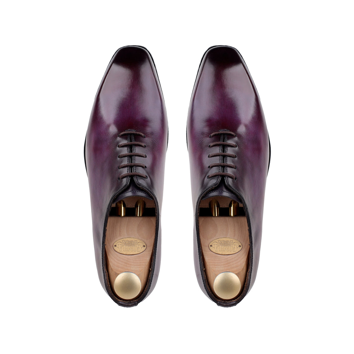 Enzo - Men's Burnished Light Purple Patina Calf Leather Wholecut Shoe - Goodyear Welted