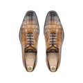 Peter - Men's Tan Crocodile Leather Goodyear Welted Wholecut