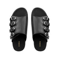 Nero - Men's Black Calf Leather Slipper