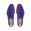 Colby - Men's Blue Calf Leather Goodyear Welted Bespoke Oxford