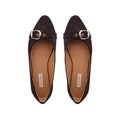Leah - Dark Brown Suede Leather Pump