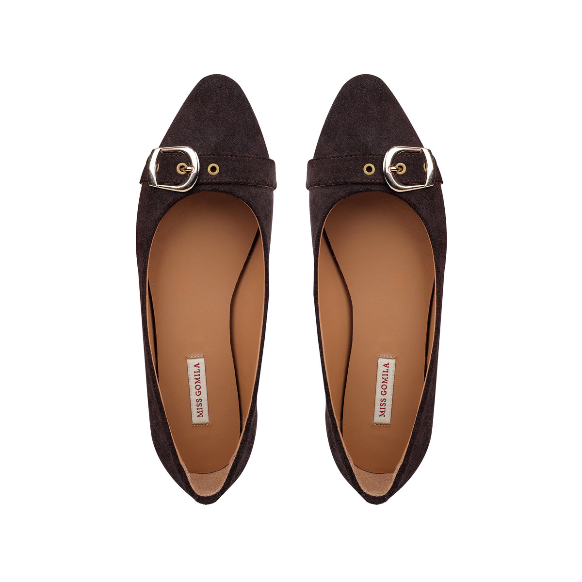 Leah - Dark Brown Suede Leather Pump