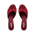 Mara - Women's Oxblood Rhinestone 50mm Heels