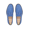 Samuel - Men's Sea Blue Kid Suede Bespoke Loafer
