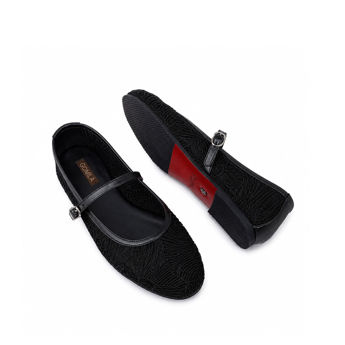 Zoey - Women's Black Embroidery Pump