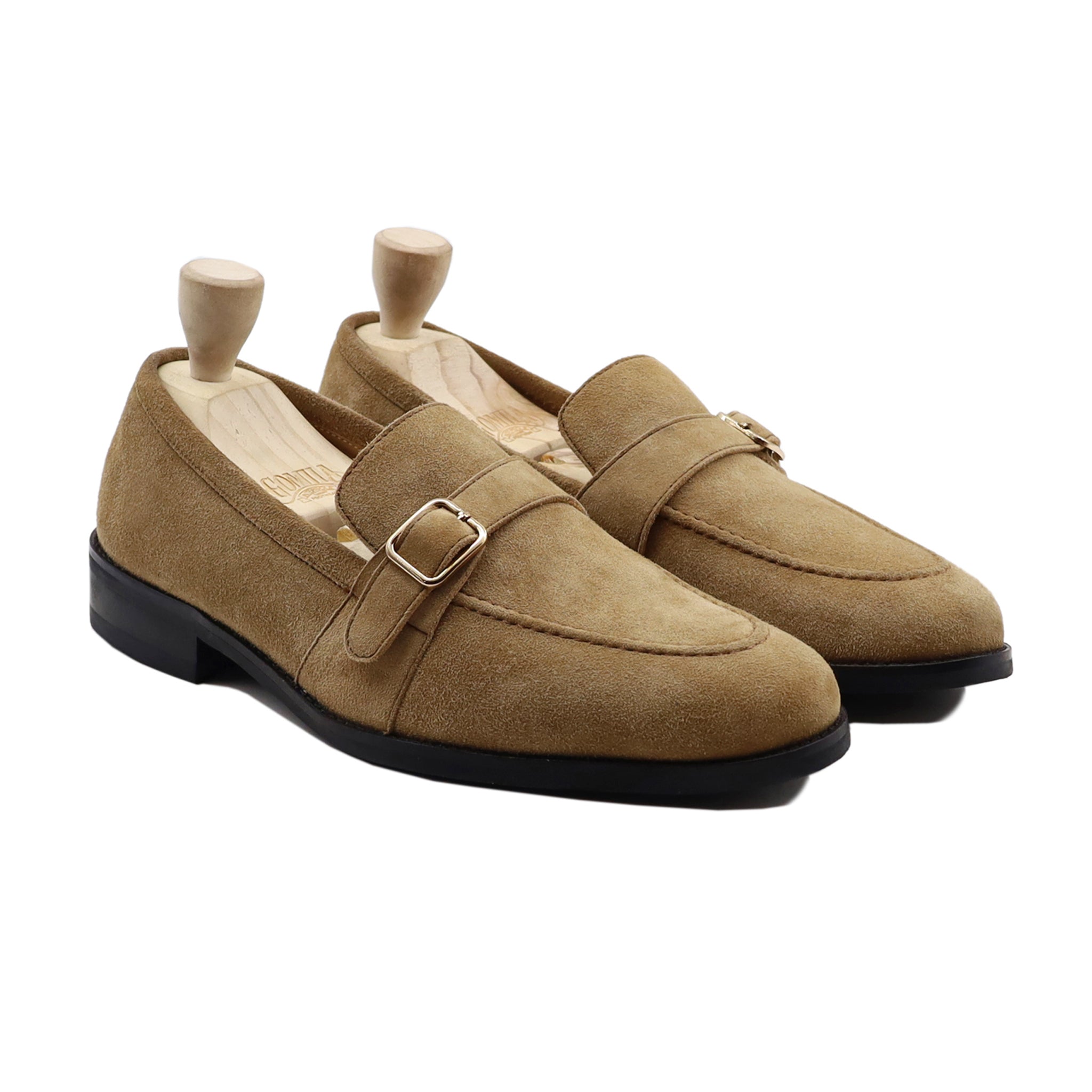 Raven - Men's Camel Kid Suede Loafer