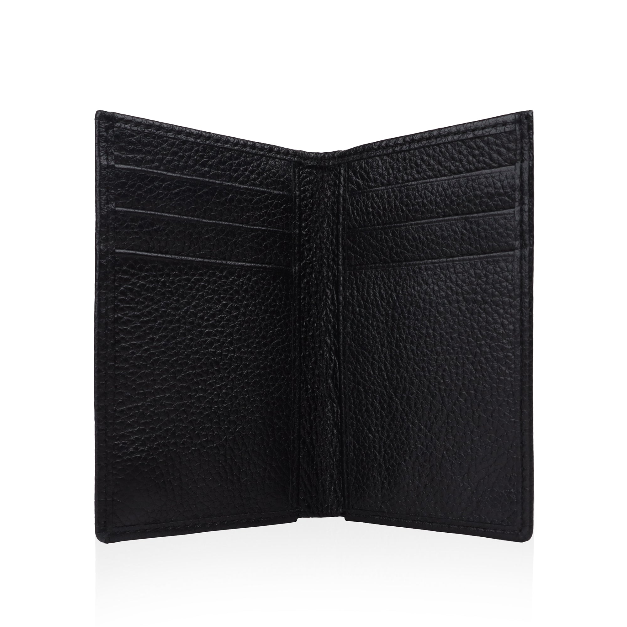 Noel - Black Pebble Grain Leather Card Holder