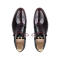 The Townhouse - Men's Oxblood & Green Box Leather Oxford