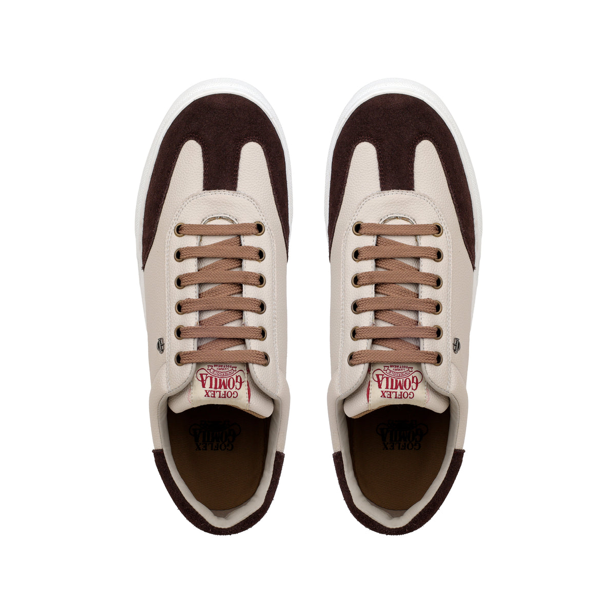Eugenio  - Men's Beige & Dark Brown Sneaker