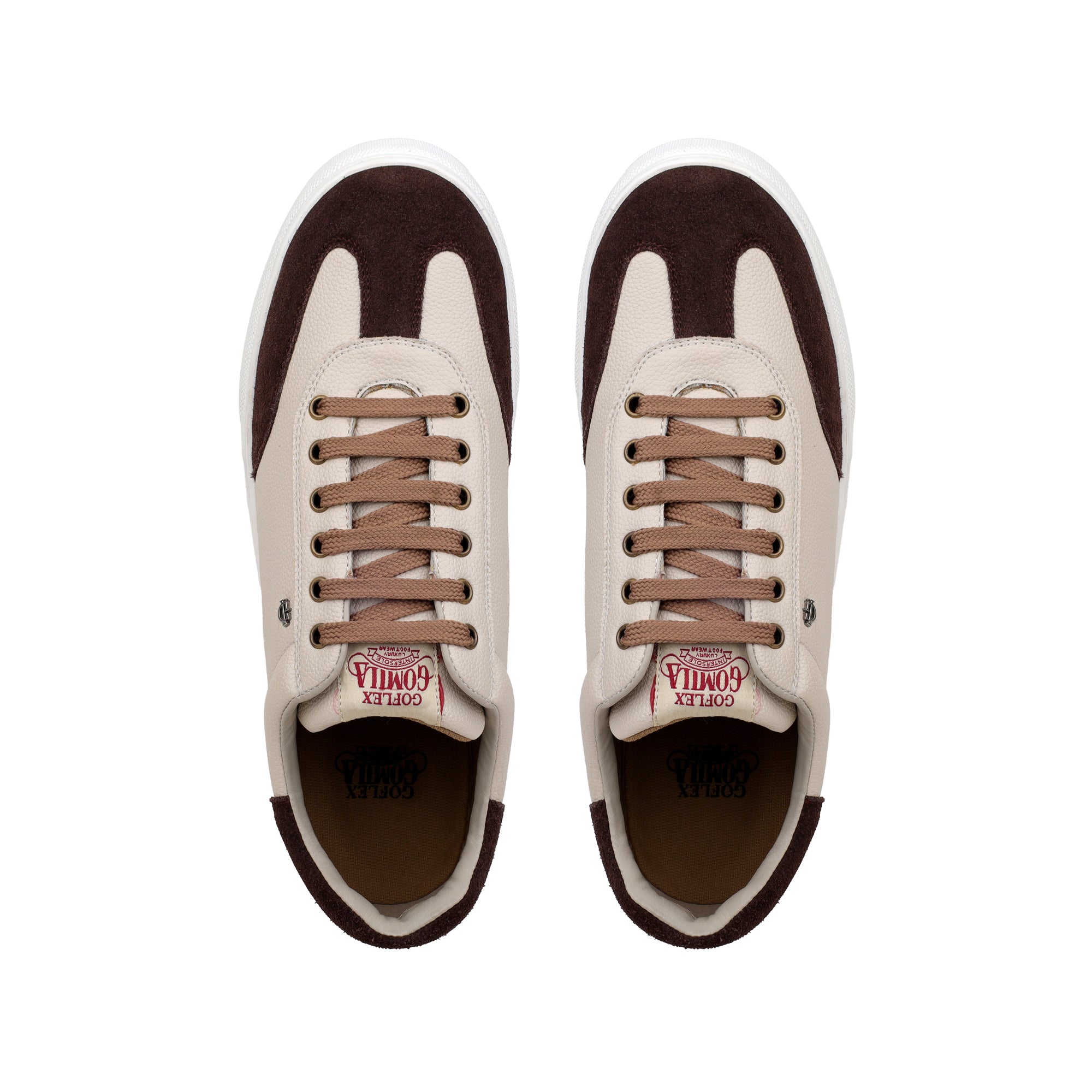 Eugenio  - Men's Beige & Dark Brown Sneaker