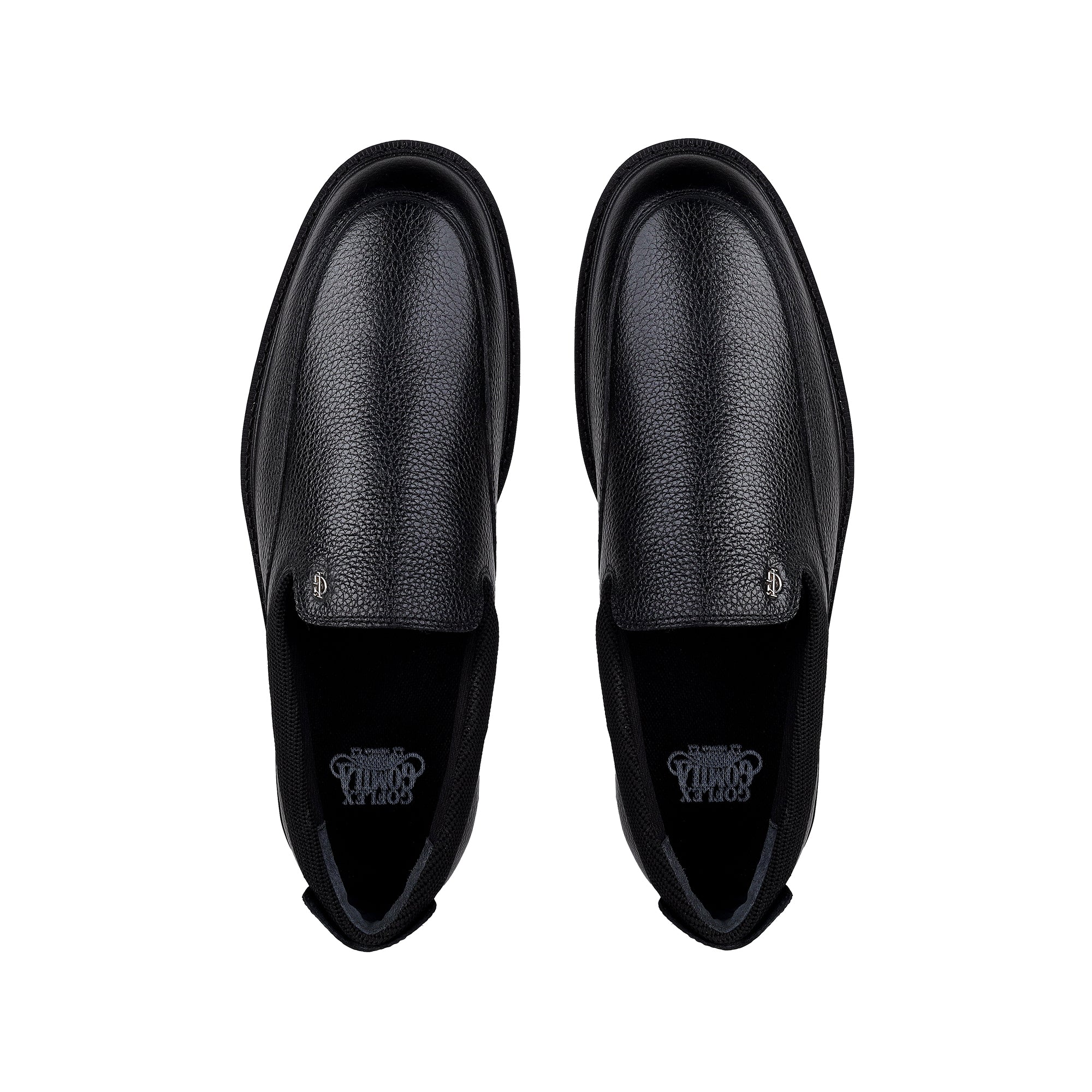 Kyle - Men's Black Milled Leather Sneaker
