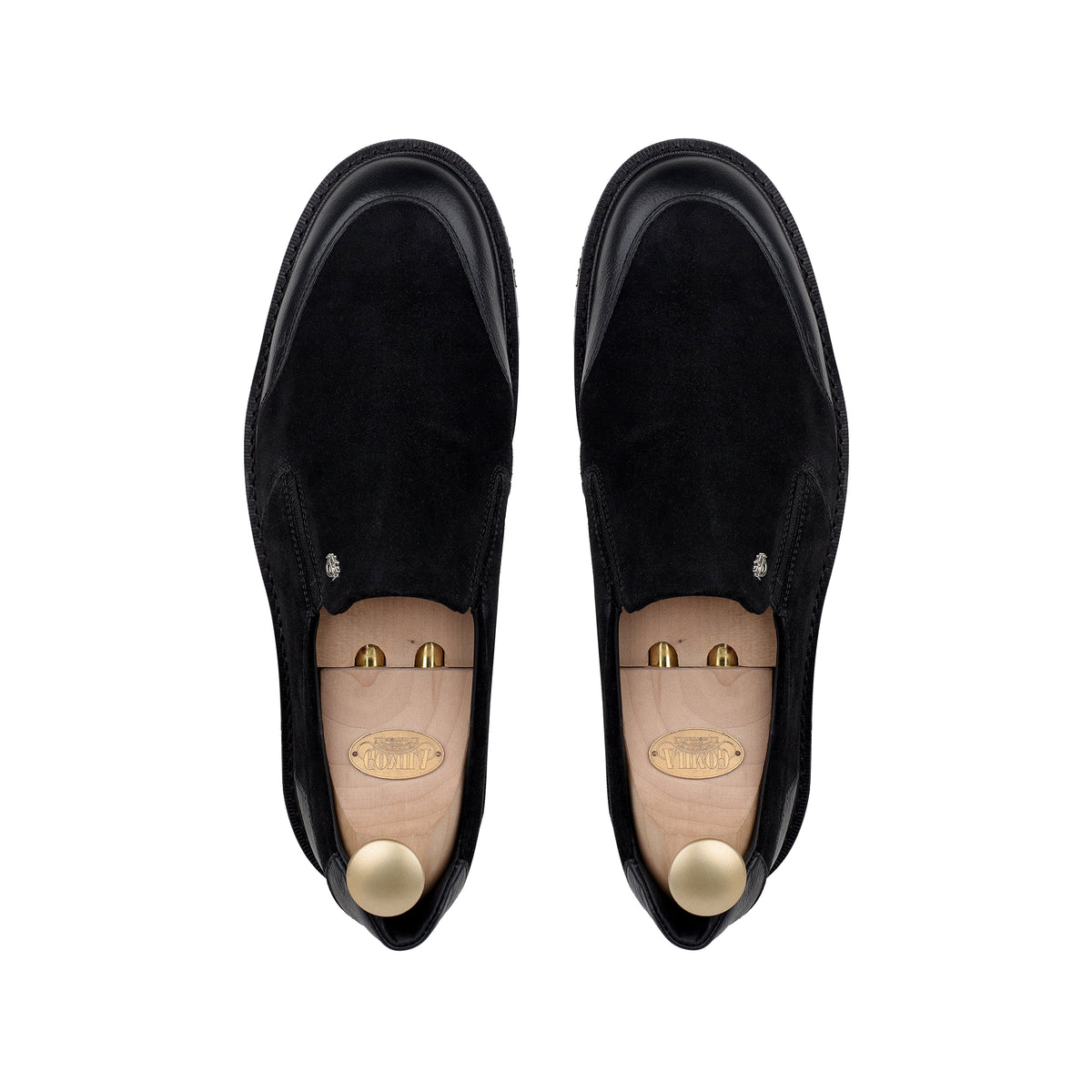Amador - Men's Black Suede and Milled Leather Casual