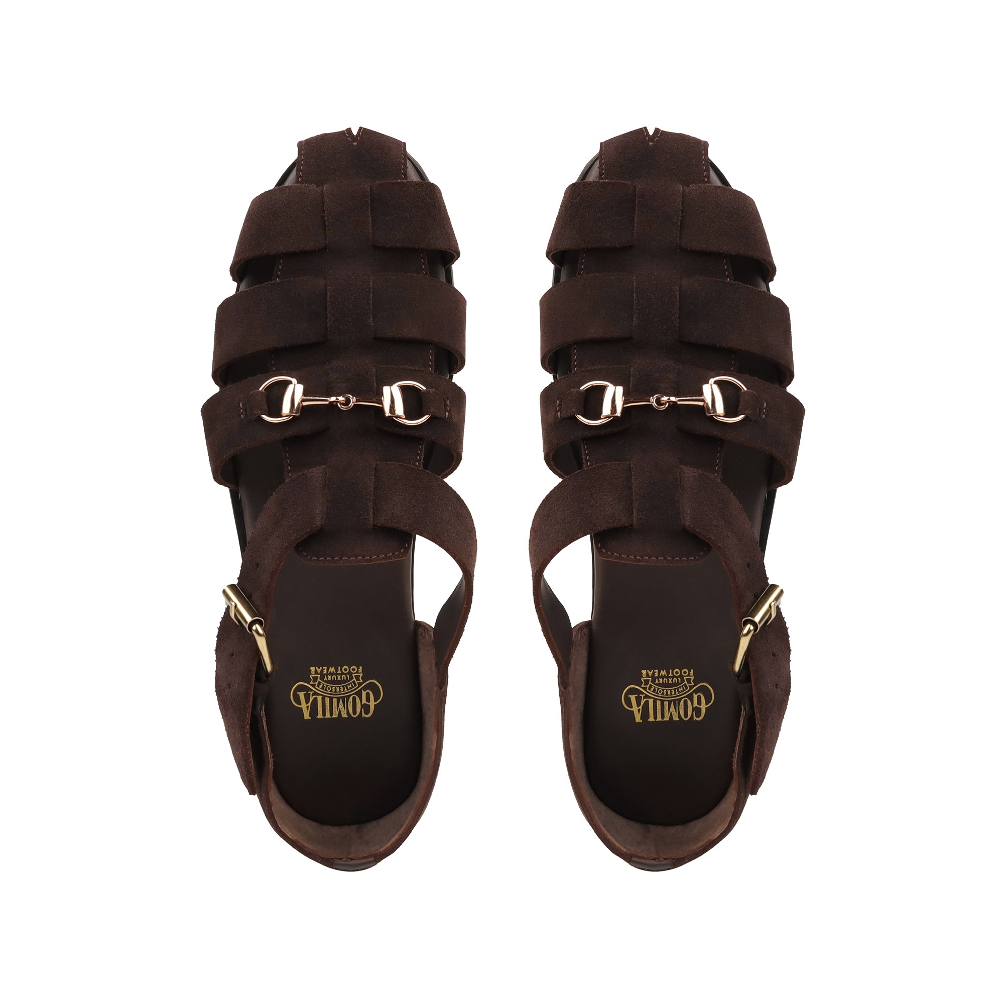 Gaspar - Men's Dark Brown Suede Sandal