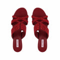 Jada - Women's Oxblood Hand Set Crystals 50mm Heels