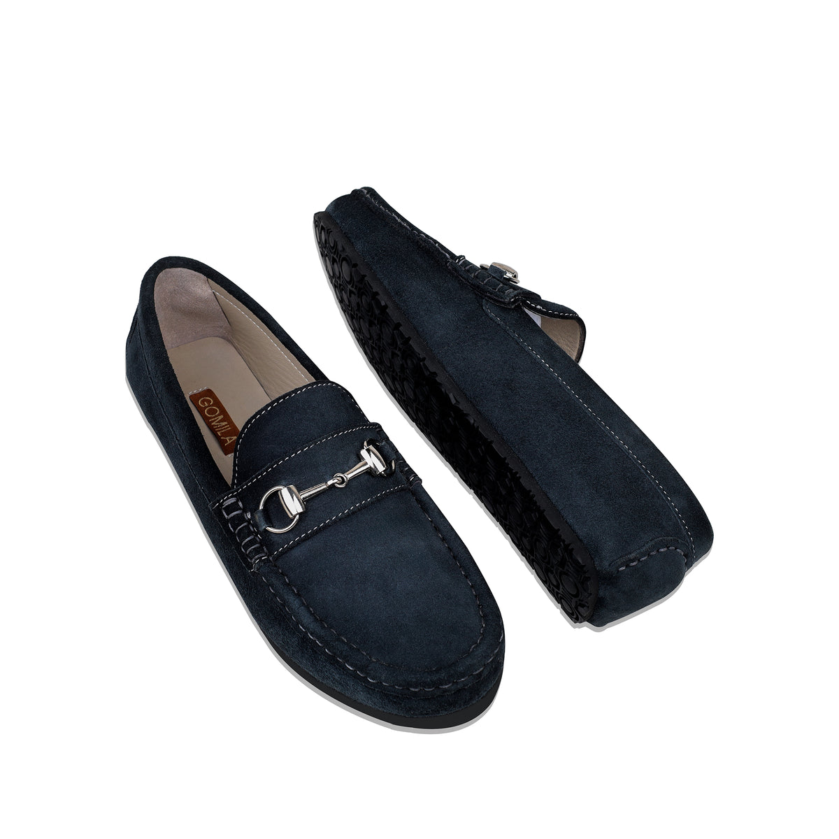 Lyla - Ladies Navy Blue Suede Driver