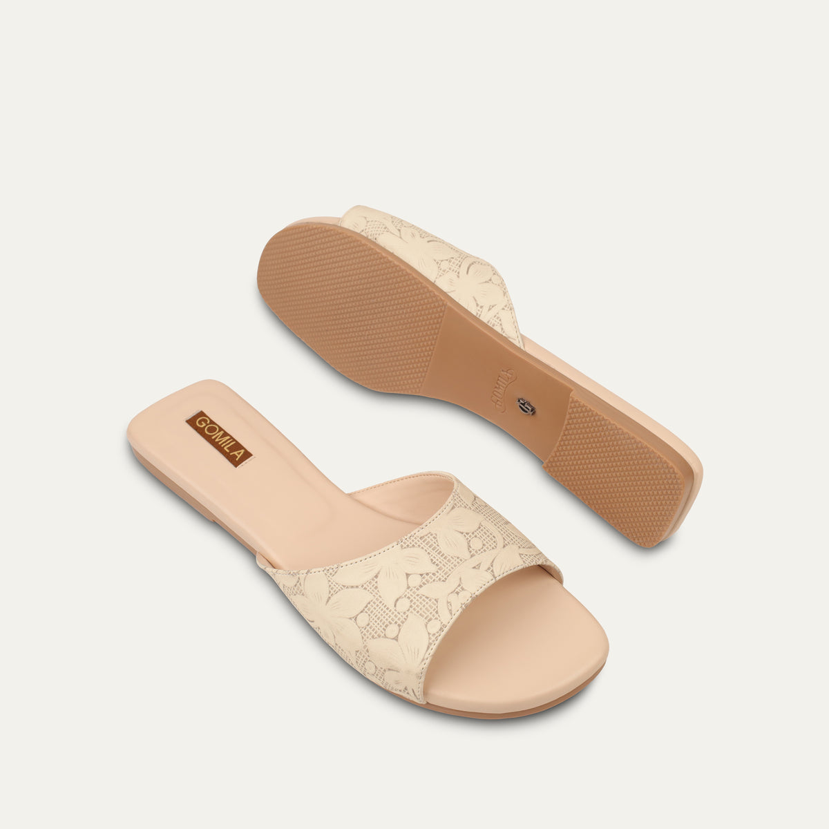 Nirva - Women's Textured Off White Slipper