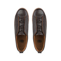London - Men’s Dark Brown Pebble Grain Leather Sneaker