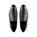 Dubasari - Men's Dark Black Pebble Grain and Hand Woven Calf Leather Loafer
