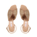 Maya - Women’s Champagne Hand Set Crystals 90mm Heels