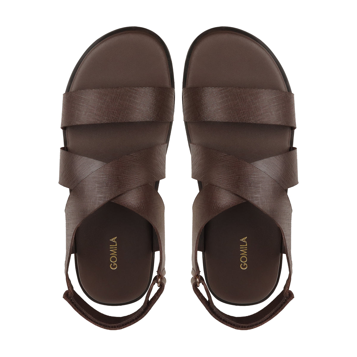 Dante - Men's Brown Calf Leather Sandal