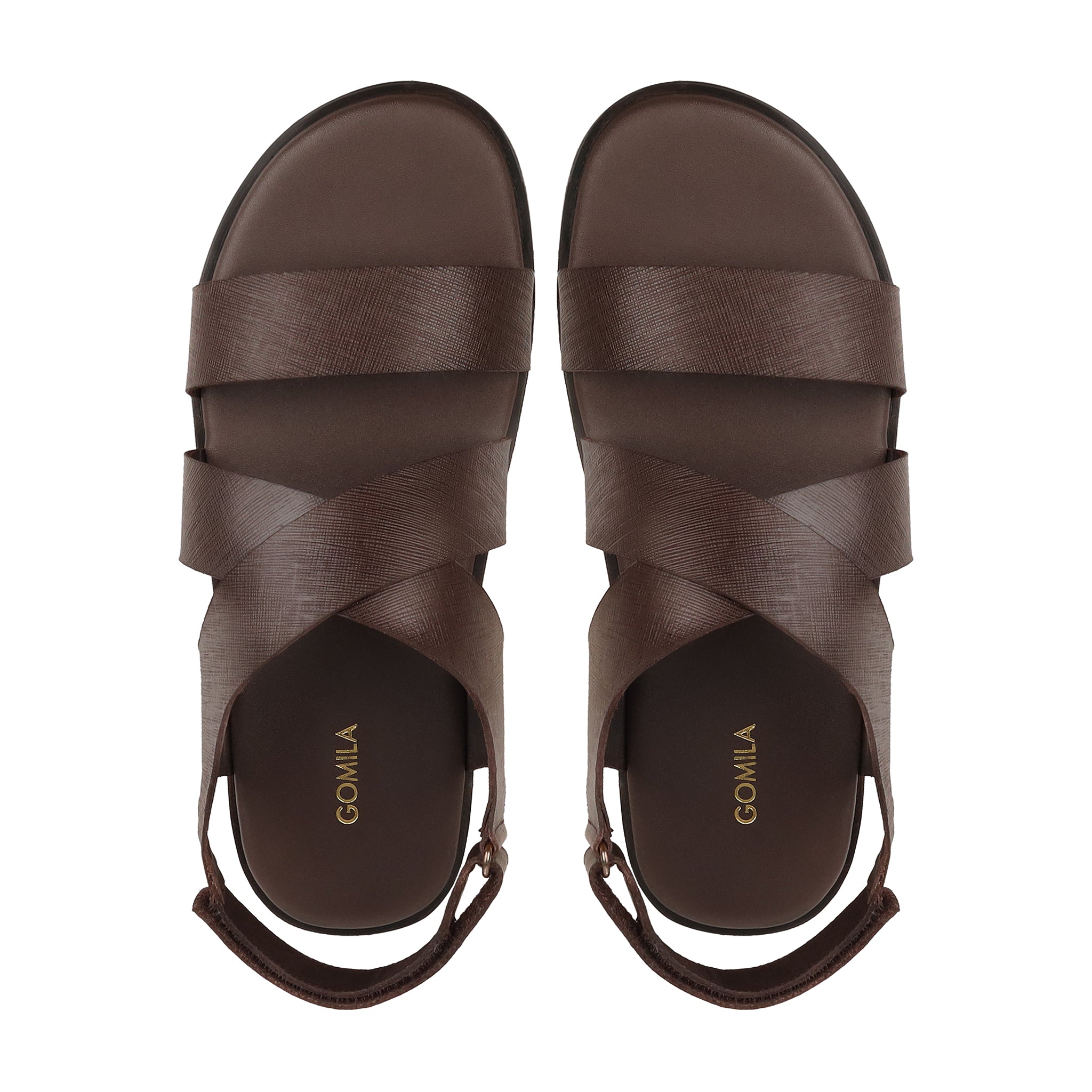 Dante - Men's Brown Calf Leather Sandal