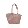 Luvra - Women's Pink Faux Crocodile Leather Bag