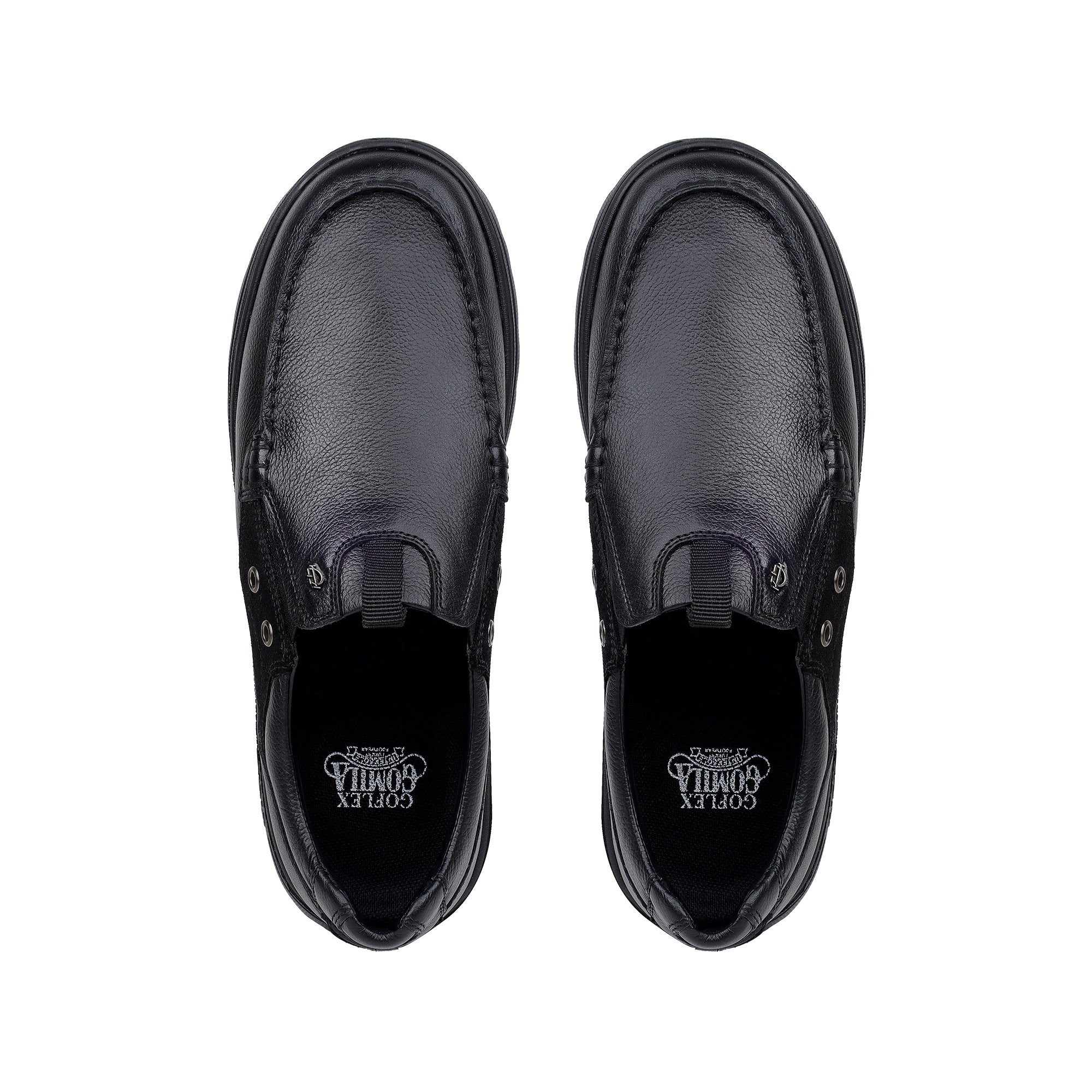 Jude - Men's Black Milled Leather Sneaker