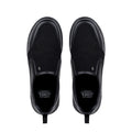 Alan - Men's Black Milled Leather & Mesh Fabric Sneaker