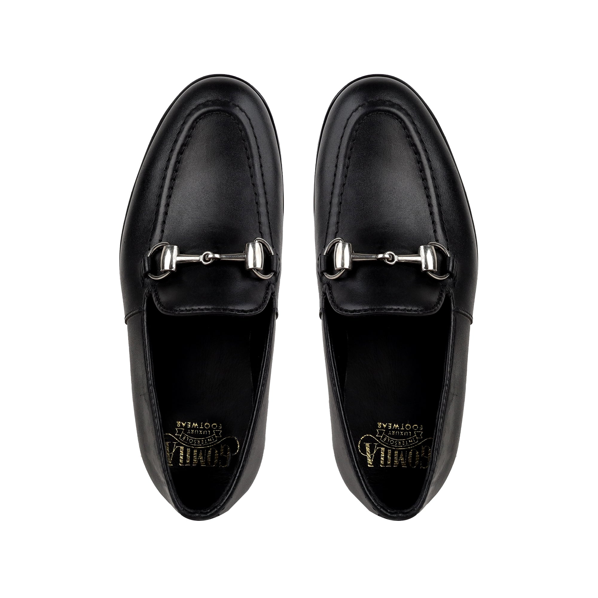 Chad -  Children's Black Calf Leather Loafers