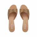 Mara - Women's Champagne Rhinestone 50mm Heels