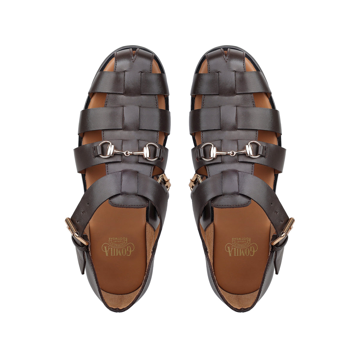 Gaspar - Men's Dark Brown Calf Leather Sandal