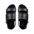 Fidel  - Men's Black Calf Leather Sandal
