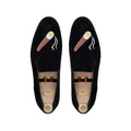 David - Men's Black Suede & Embroidery Loafer