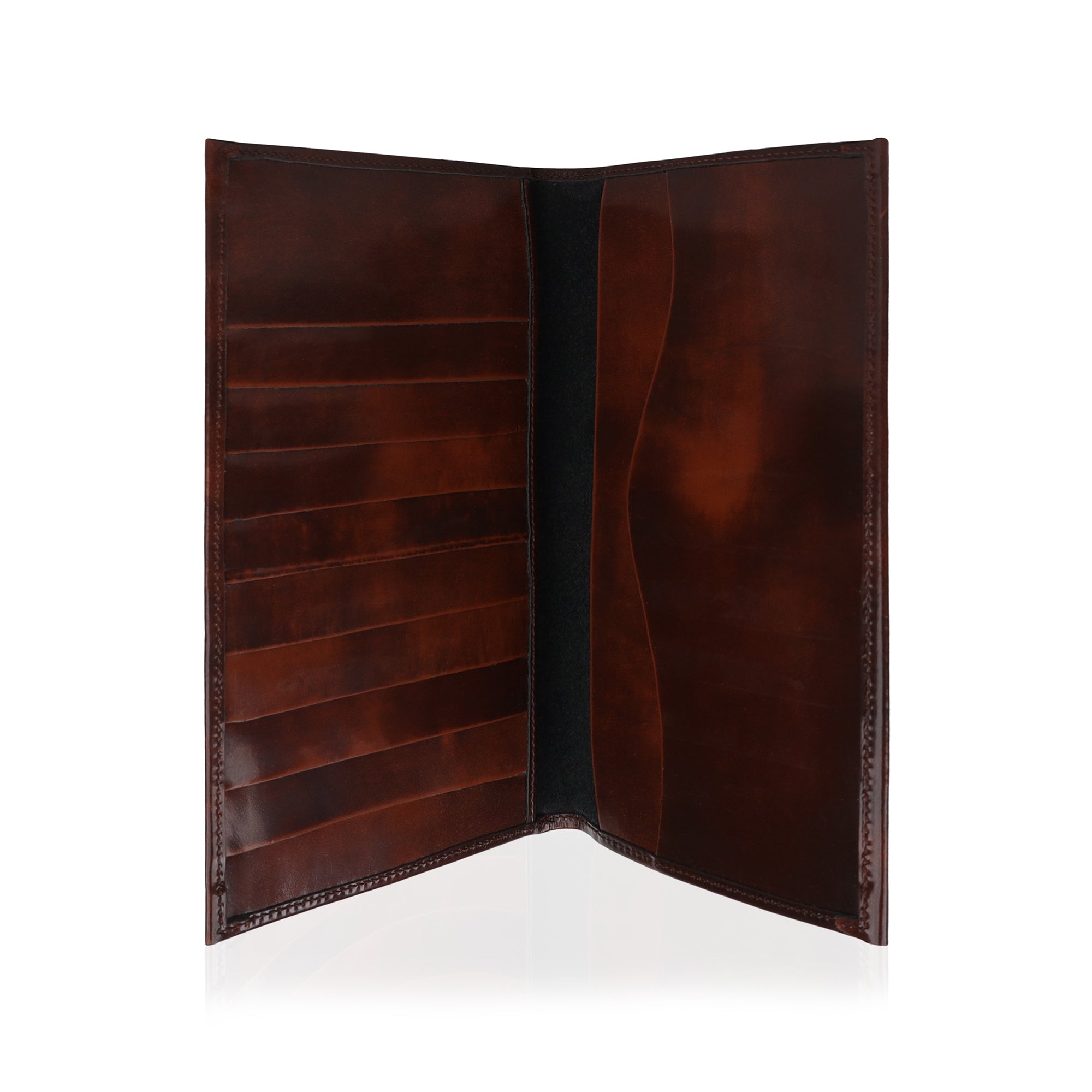 Trey - Oxblood Box Leather Wallet