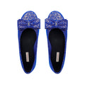 Cora - Ladies Blue Fuchsia Leather Pump
