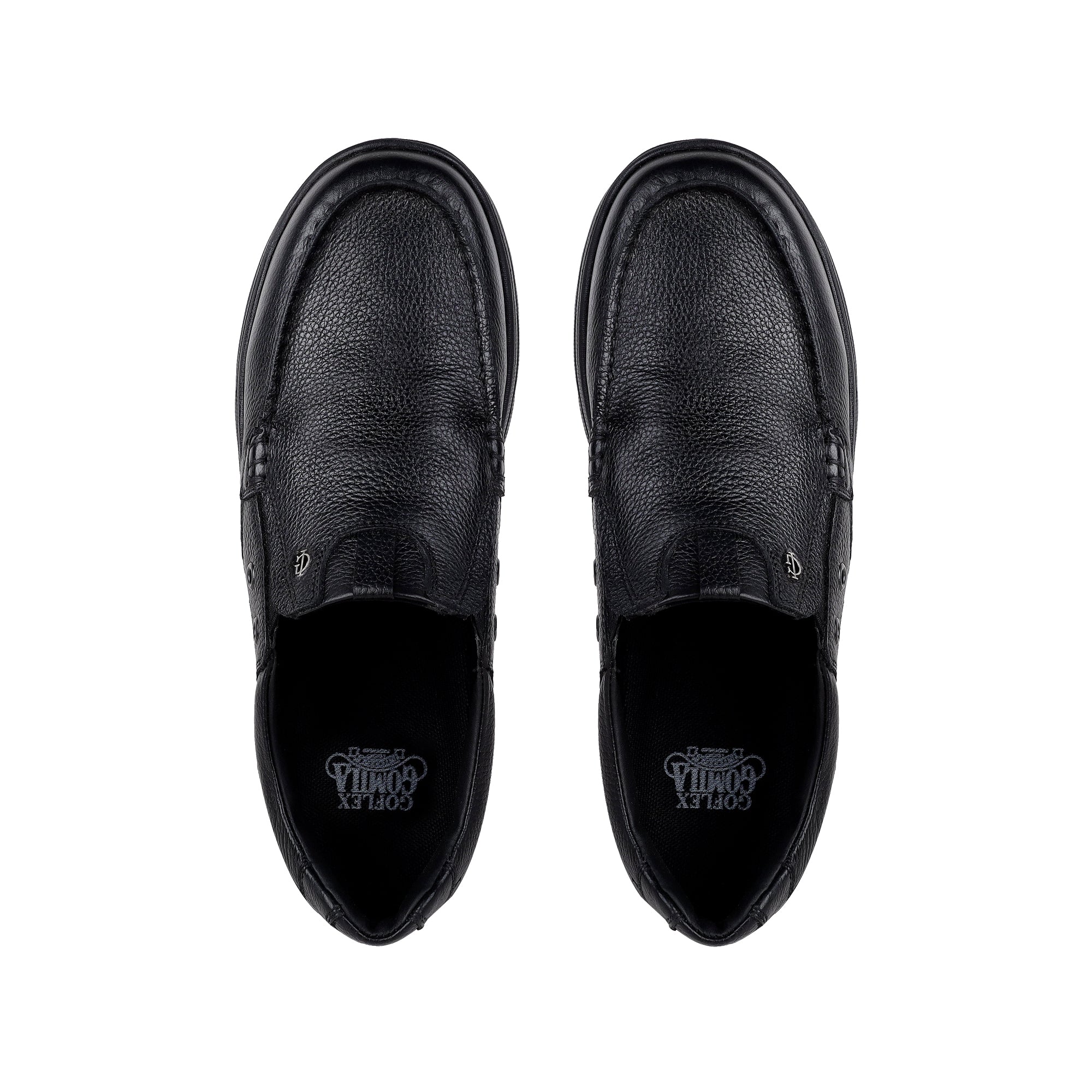 Jude - Men's Black Pebble Leather Sneaker