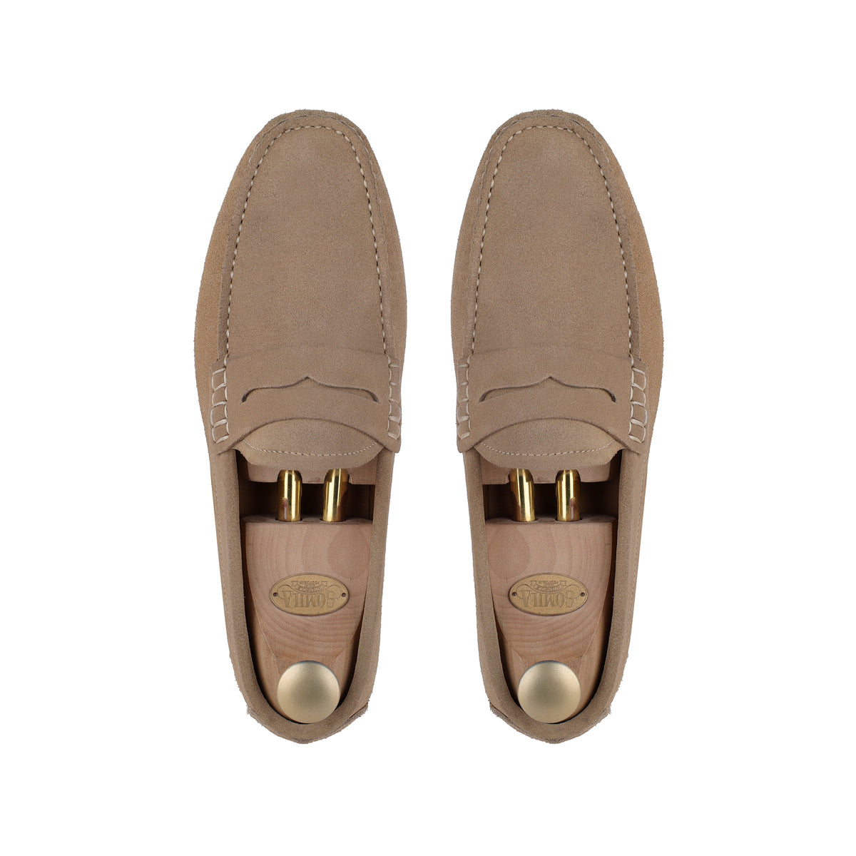 Knox - Men's Camel Split Suede Driver Shoe
