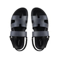 Nathan - Men's Grey Calf Leather Sandal