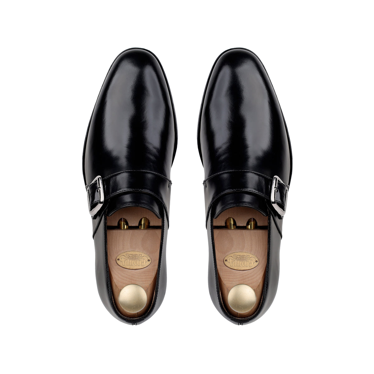 Cain - Men's Black Calf Leather Monkstrap - Goodyear Welted