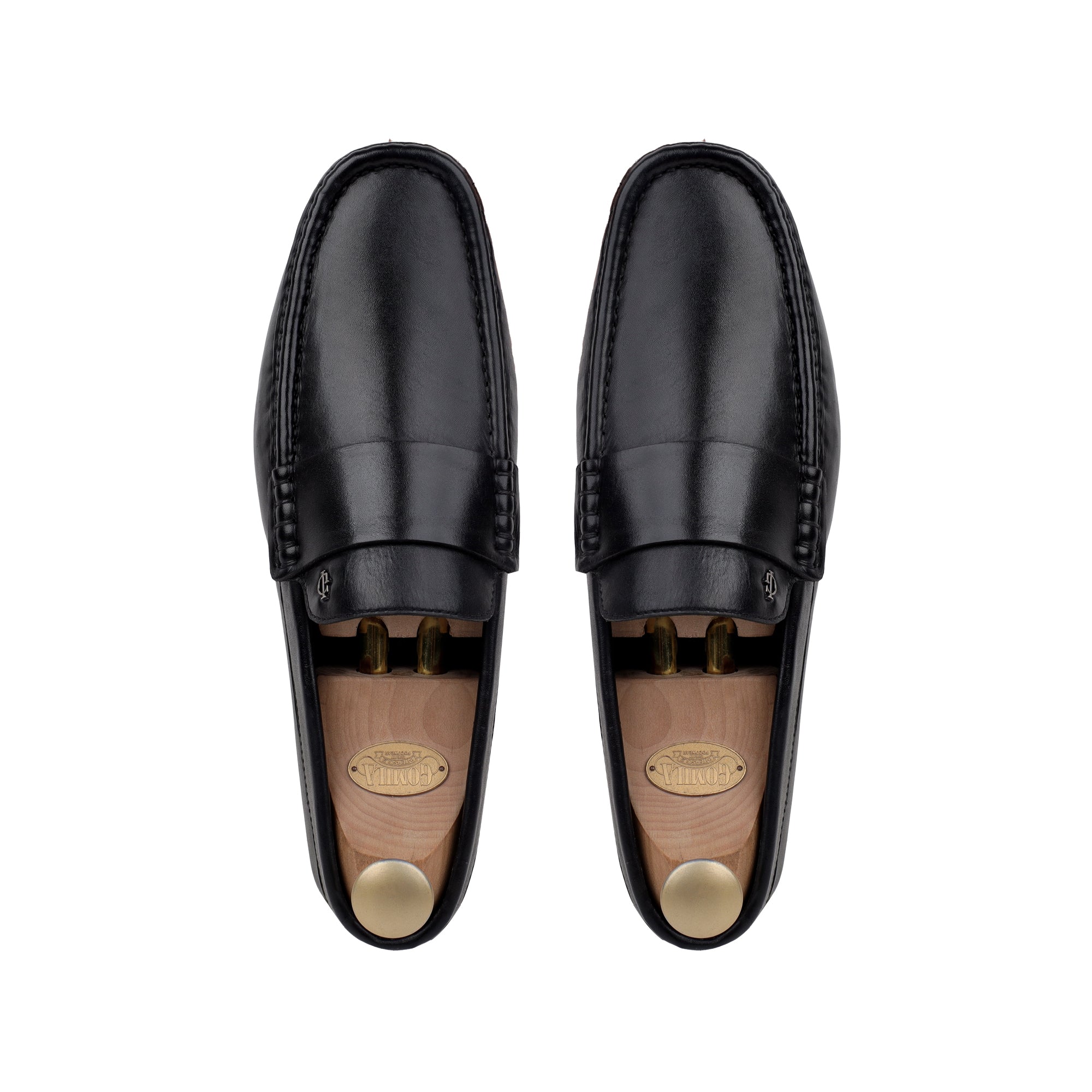 Corey - Men's Black Calf Leather Driver